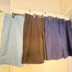 Tek Gear Men's Light Blue, Black, and Navy Flat Front Shorts